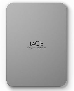 Disque Dur Externe LaCie Mobile Drive 5 To - Argent Lunaire, USB-C 3.2