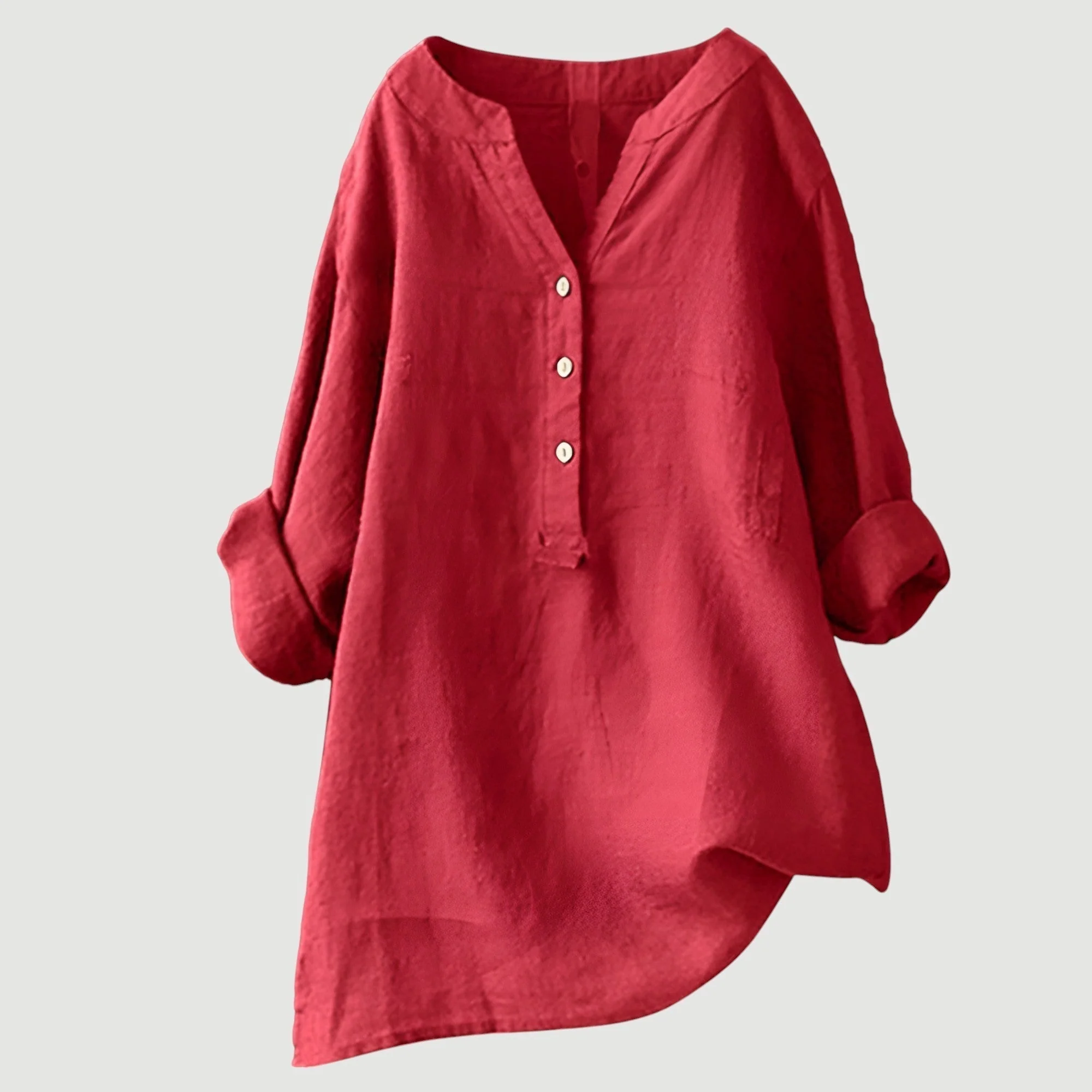 Chemise en lin FBBK817 pour femmes - Haut d'été respirant — Chemises habillées pour hommes