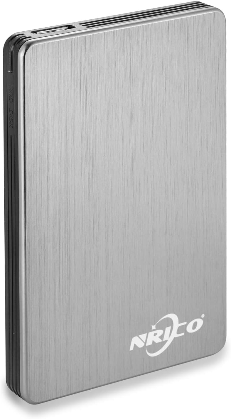 NRICO Portable External Hard Drive, USB 3.0, 500 GB, Grey — External Hard Drive
