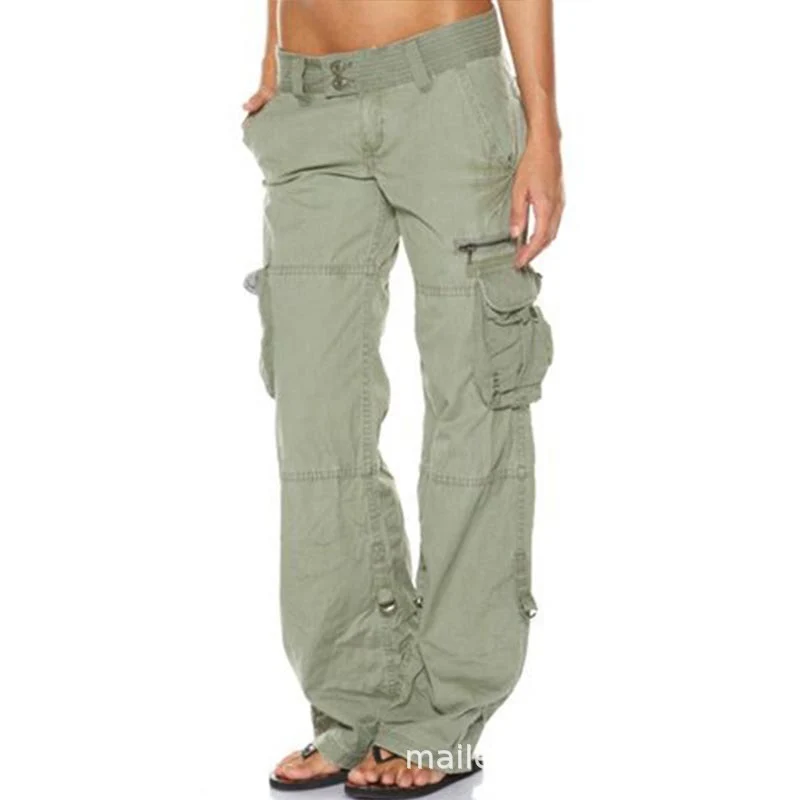 low rise khaki cargo pants — Fashion Accessories