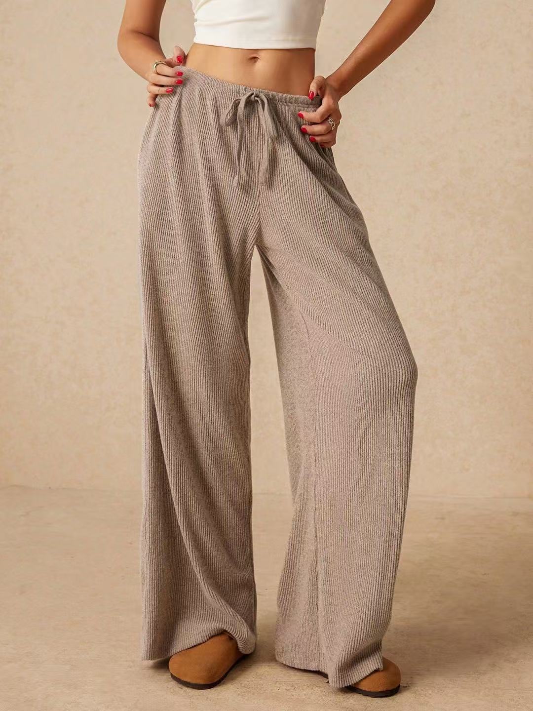 Pantalons larges décontractés pour femmes 1688PHB avec taille élastique — Accessoires de mode