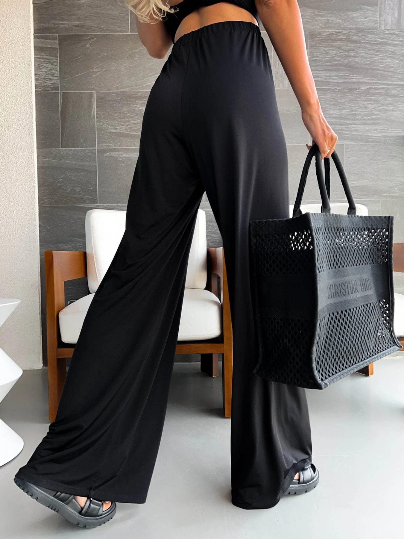 1688PHB Women's Wide Leg Palazzo Pants with Pockets — Fashion Accessories
