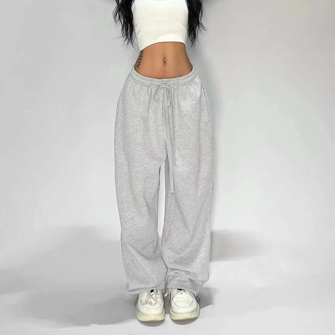 Women's Fleece Lined Wide Leg Sweatpants with Pockets — Fashion Accessories