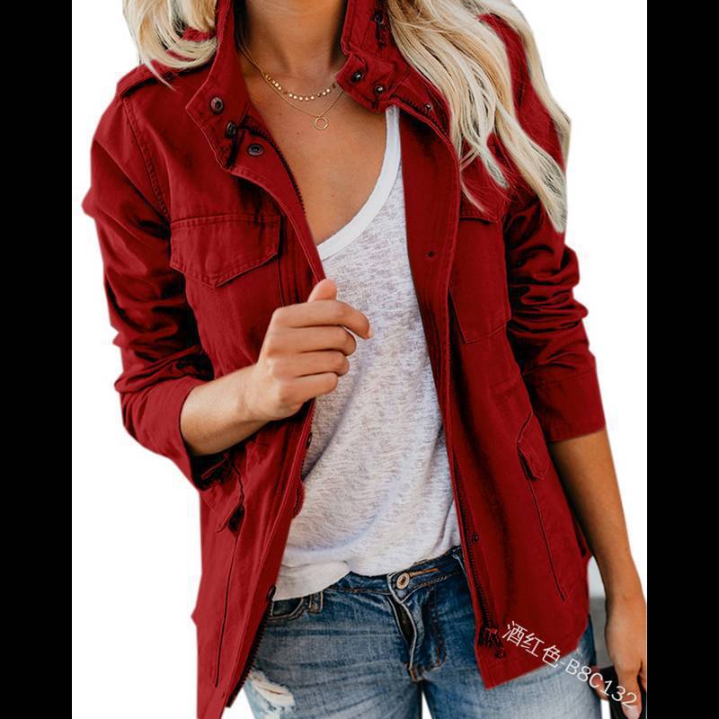 10月26FB Women's Military Jacket Lightweight Utility Anorak — Fashion Accessories