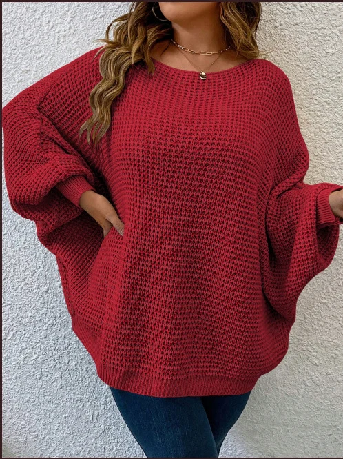 Pull à manches chauve-souris et en taille plus pour l'automne — Chandails pour femmes