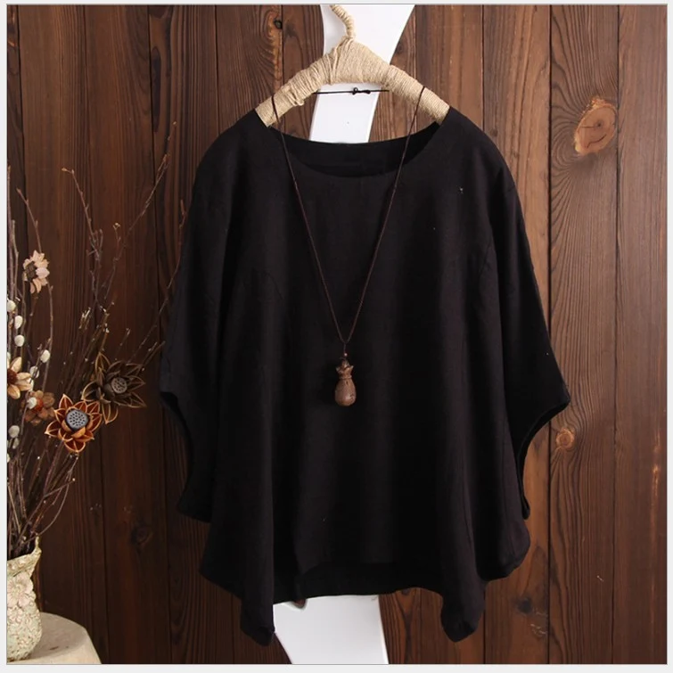 Solid Oversized Batwing Sleeve Plus Size Top by tiktok99 — Fashion Accessories