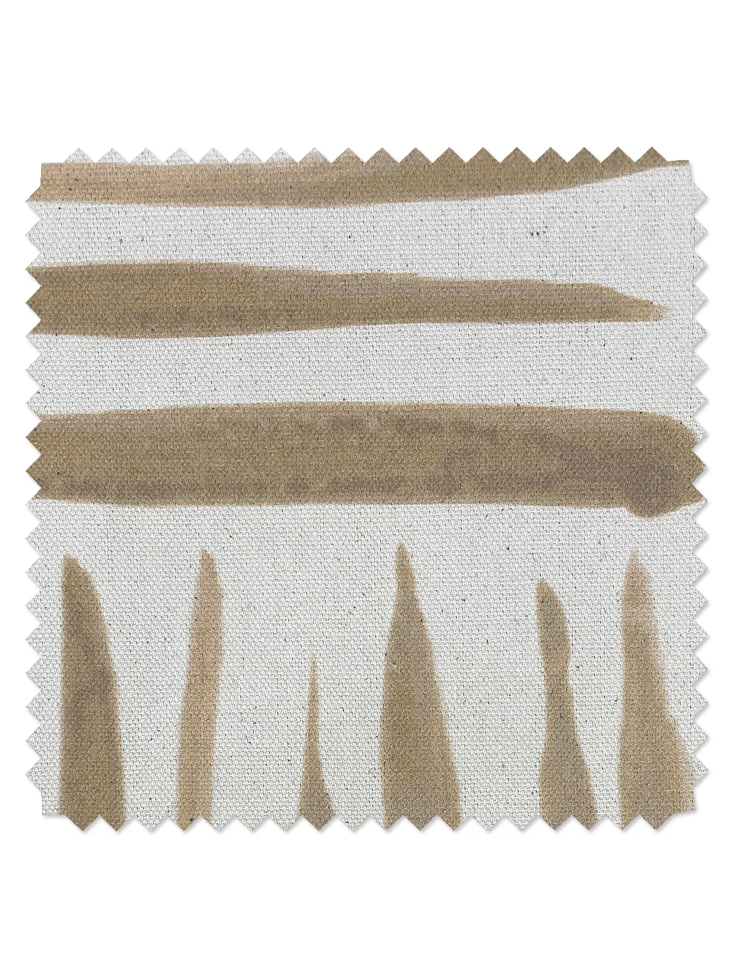 Watercolor Weave Small Raw Canvas Fabric by Wallshoppe - Taupe — Fabric by the Yard