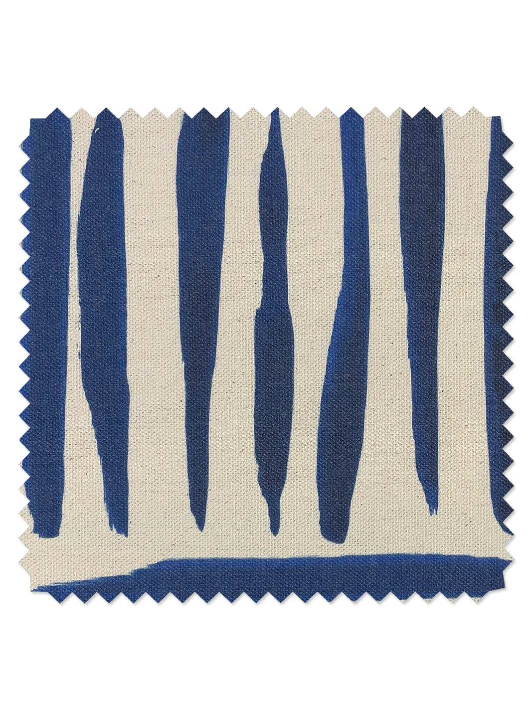 Watercolor Weave Small Raw Canvas Fabric by Wallshoppe - Blue