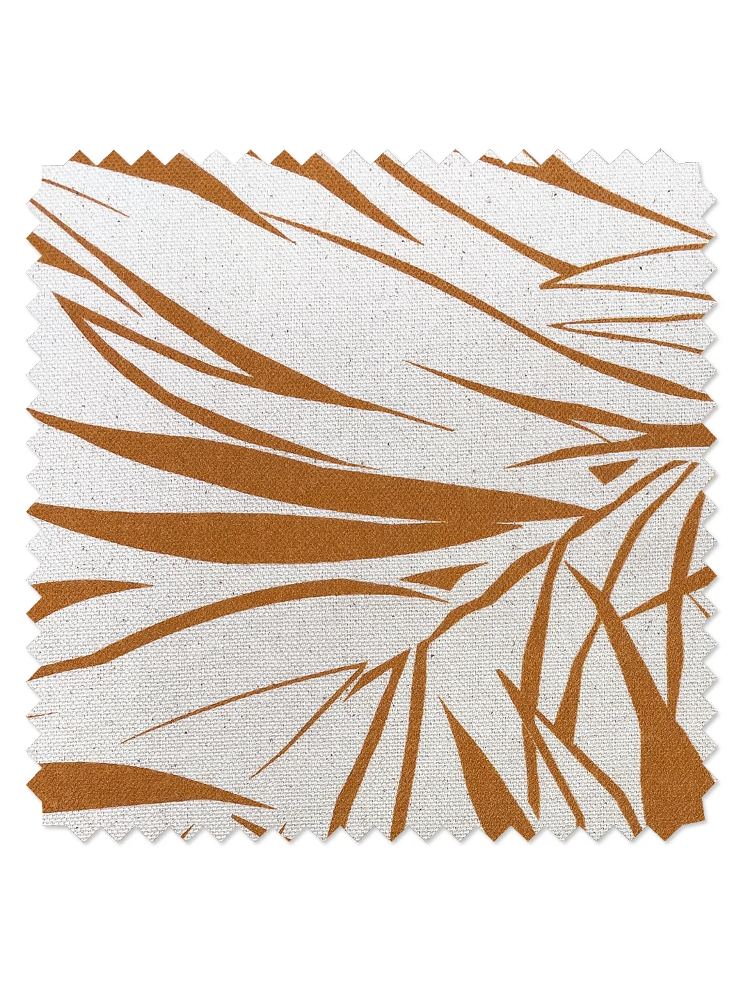 Majesty Palm Raw Canvas Fabric by Wallshoppe - Terracotta