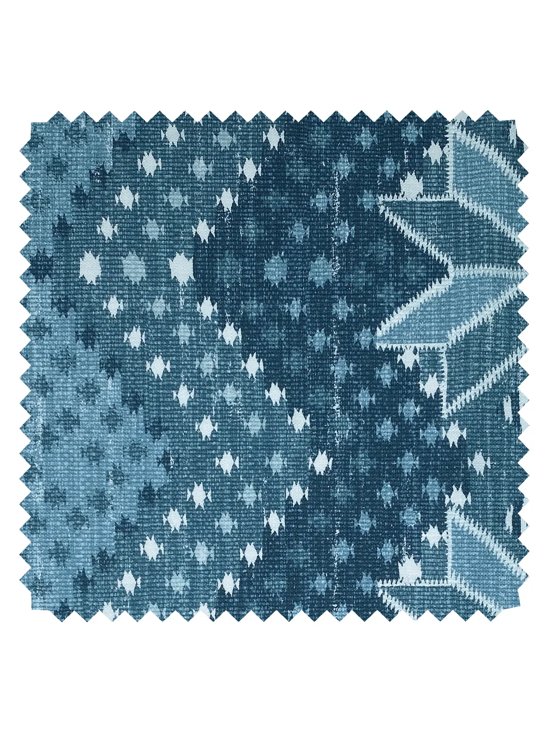 Northstar Blanket Linen Fabric by Nathan Turner - Blue