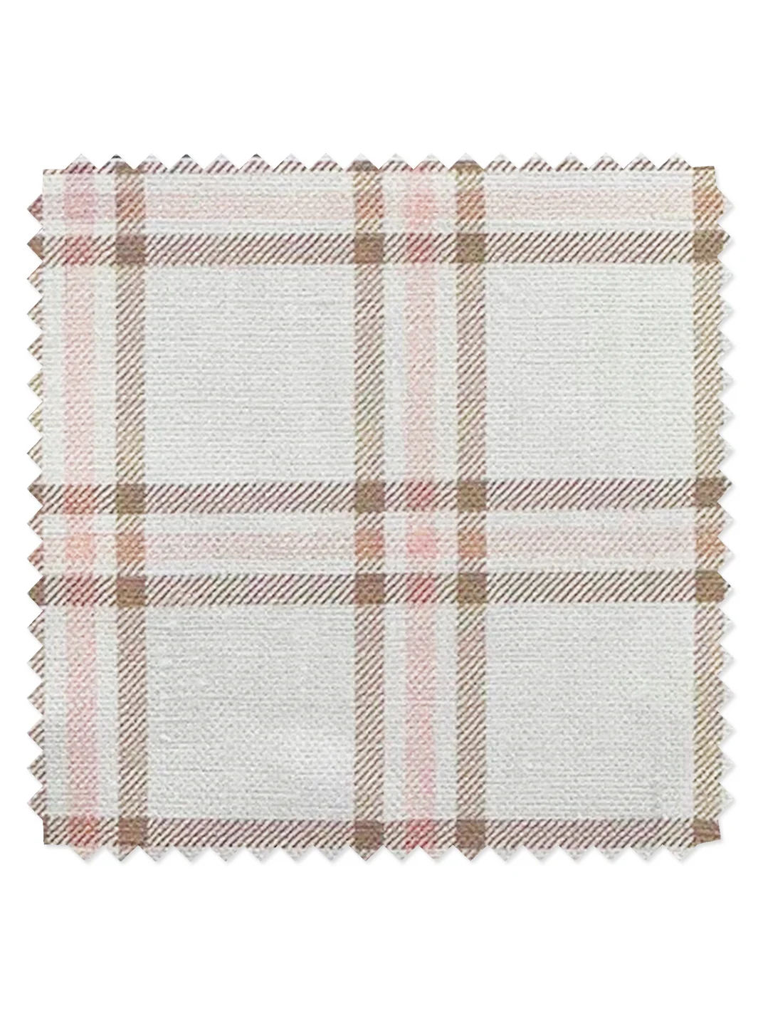 Tissu en lin à carreaux Rogers par Nathan Turner - Brun Rose
