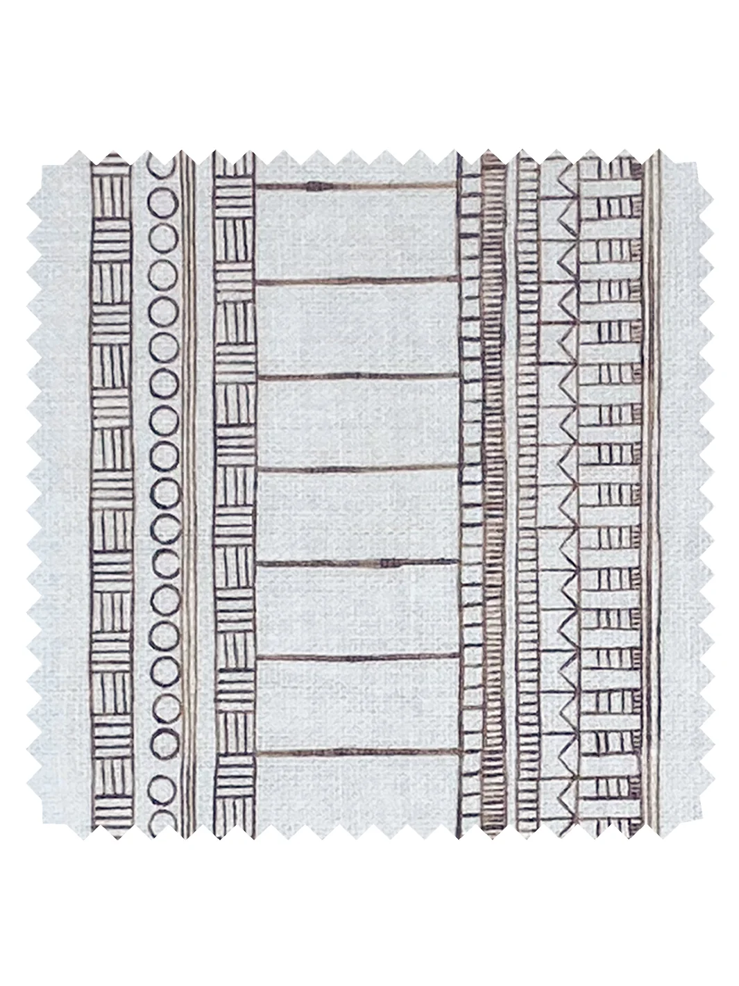 Doodle Stripe Linen Fabric by Nathan Turner - Brown — Fabric by the Yard