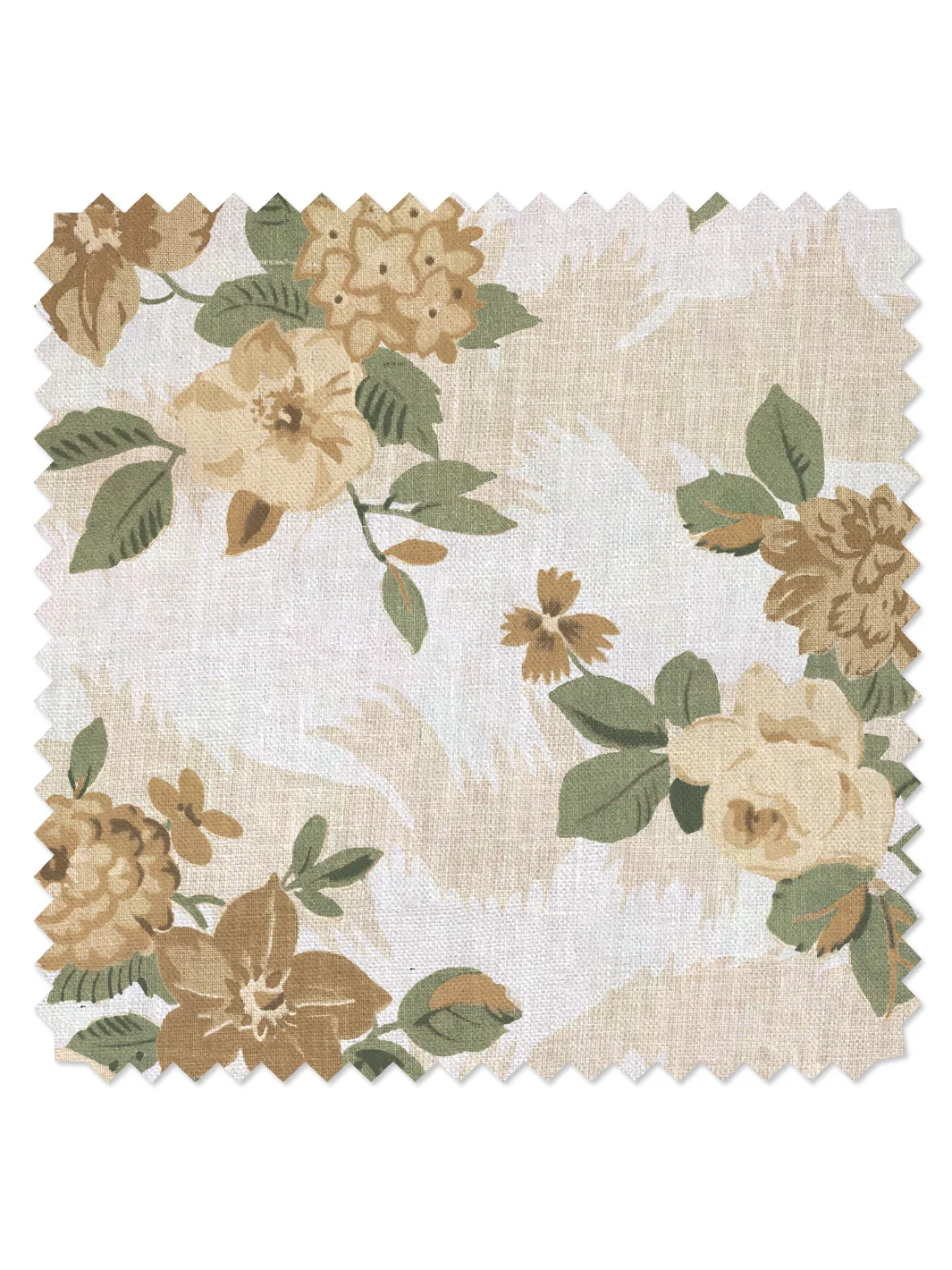 Theodora Linen Fabric by Nathan Turner - Gold Green