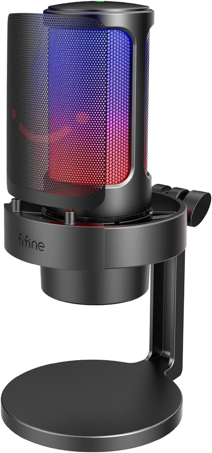 Microphone USB FIFINE pour Gaming, Streaming et Enregistrement — Micro USB