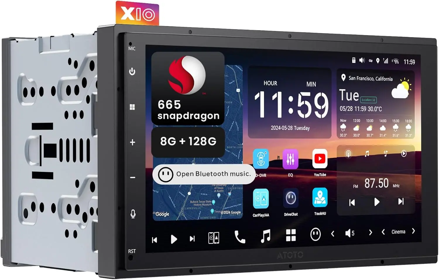 Atoto X10G2B7E 7" Double Din Car Stereo with Dual Camera Input — Car Stereos & Head Units