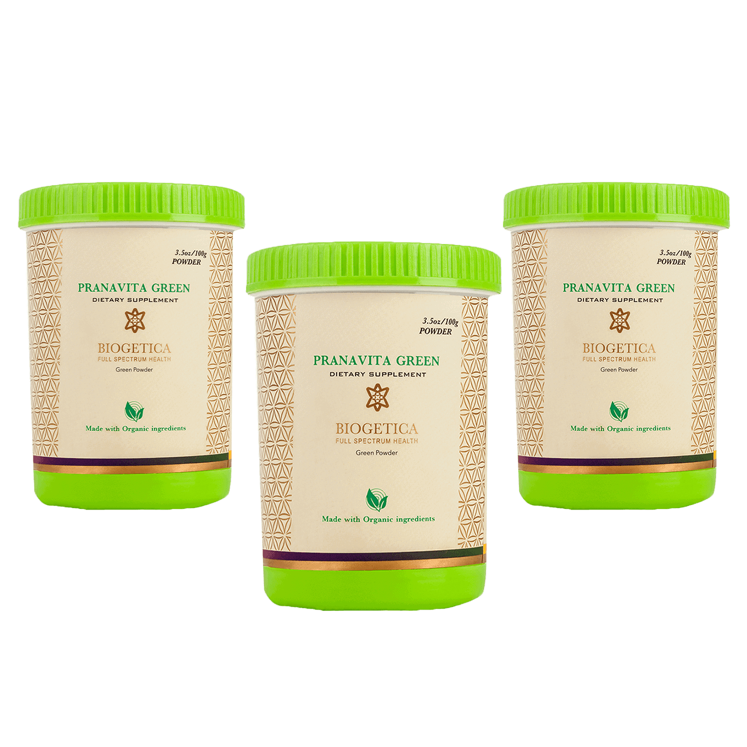 PranaVita Green Wellness Supplements Pack of 3
