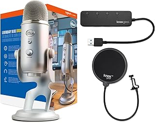 Blue Yeti USB Microphone with Pop Filter and USB Hub