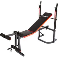 York Aspire 120 Foldable Bench with Leg Curl for Home Workouts