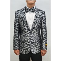 Paisley-100 Black/Silver - Men's Blazers