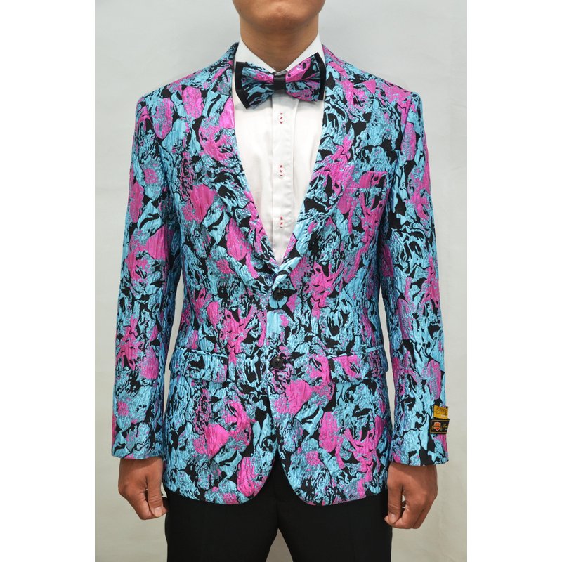 Paisley-100 Turquoise - Men's Wholesale Blazers — Mens Suits & Blazers