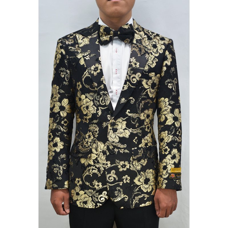 Paisley-100 Black/Gold - Men's Blazers