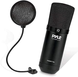 Pyle USB Microphone Podcast Recording Kit with Desktop Stand