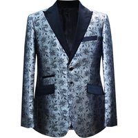 Alberto Nardoni Store Paisley-400 Silver Mens Blazer
