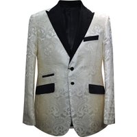 Alberto Nardoni Paisley-400 Ivory - Men's Slim Fit Blazer — Mens Suits & Blazers
