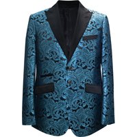Alberto Nardoni Paisley-400 Teal Men's Blazer