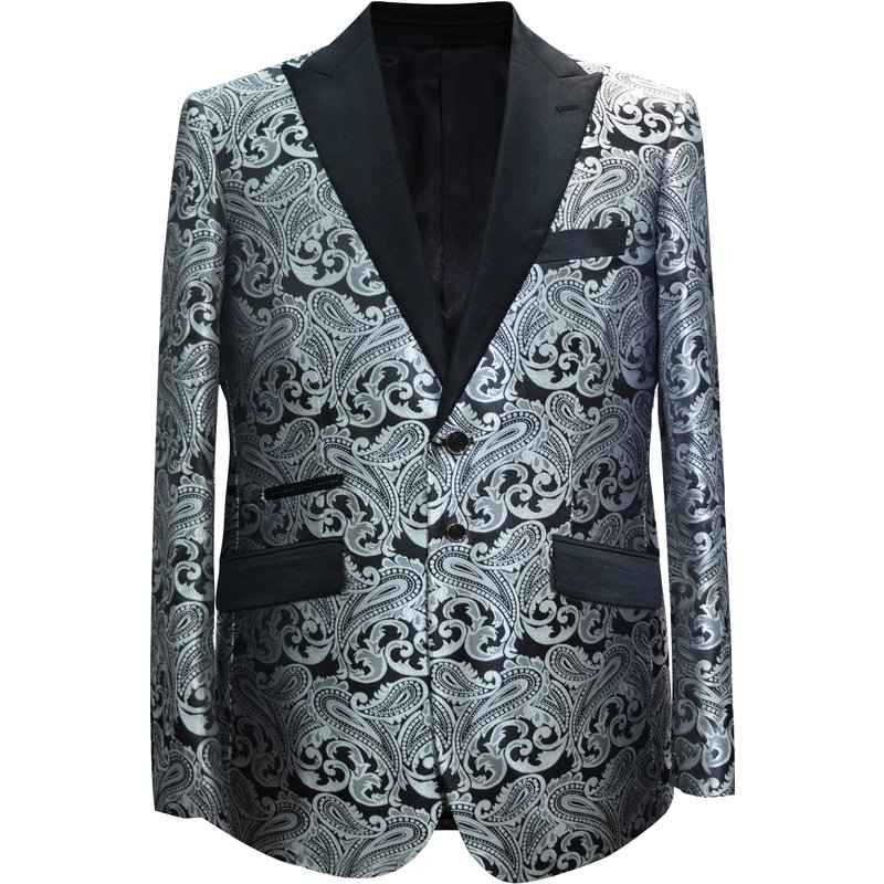 Alberto Nardoni Store Paisley-400 Charcoal Men's Blazer