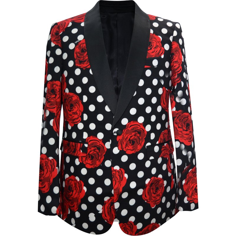 Paisley-504 Black Men's Blazer