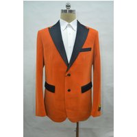 Tuxedo en Velours Alberto Nardoni - Orange et Noir — Costumes et vestons pour hommes