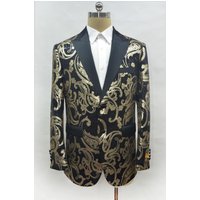 Alberto Nardoni Store Black-Gold Men's Blazers — Mens Suits & Blazers