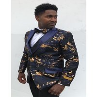 Alberto Nardoni Store JEN1-26 KK784-4 Blazer pour hommes Navy/Gold