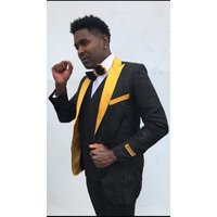 Alberto Nardoni Black Floral-100 KA224-6 Men's Blazers — Mens Suits & Blazers