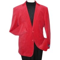 Alberto Nardoni Store Velvet-2BV Red Modern Fit Suit