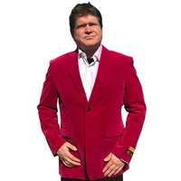 Alberto Nardoni Store Velvet-2BV Fuschia Costume Ajustement Moderne — Costumes et vestons pour hommes