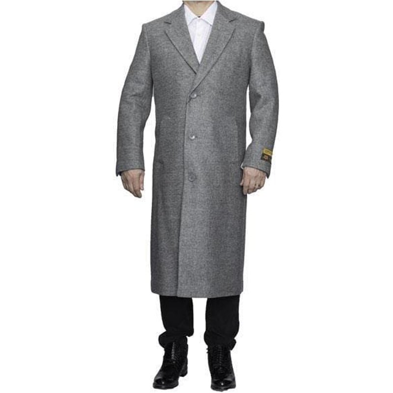 AlbertoNardoniStore Light Gray Winter Jacket for Men — Winter Jacket Men