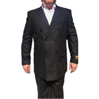 Costume Noir Classique pour Hommes avec Pantalons Plissés