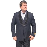 Tux-SH Navy/Blk Tuxedo by AlbertoNardoniStore