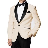 Tux-SH Ivory/Blk Tuxedo by AlbertoNardoniStore — Mens Suits & Blazers