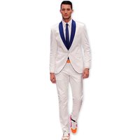 Tux-SH White/Royal Tuxedo by AlbertoNardoniStore — Mens Suits & Blazers