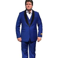 Tux-Shawl Royal/Black Tuxedo by AlbertoNardoniStore