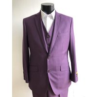 Alberto Nardoni AN-2V Eggplant - Men's Modern Fit Suit — Mens Suits & Blazers