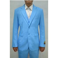 Alberto Nardoni Turquoise Modern Fit 3-Piece Suit — Mens Suits & Blazers