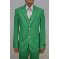 Alberto Nardoni Augusta Green Modern Fit 3-Piece Suit — Mens Suits & Blazers