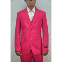 Alberto Nardoni Festive Fuschia Modern Fit 3-Piece Suit — Mens Suits & Blazers