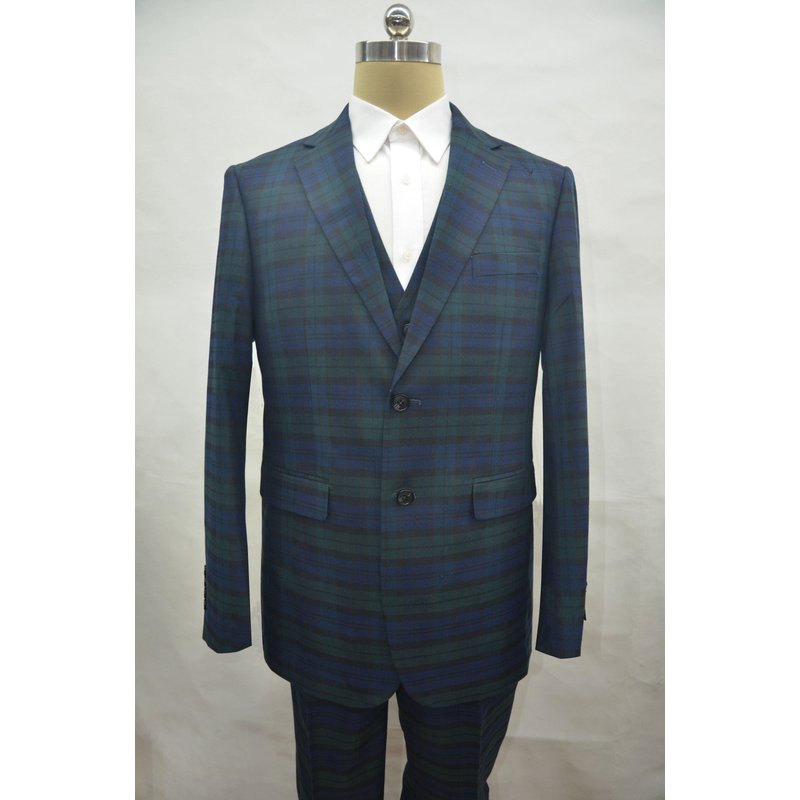 Tissu vert Plaid-235 avec motif à carreaux classique — Accessoires de mode