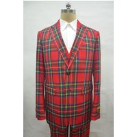 Plaid-235 Red Plaid Fabric for Fashion and Home Decor — Fashion Accessories