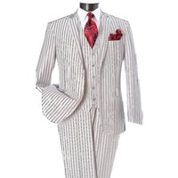 1920 Costume Moderne Ajusté Blanc/Noir pour Homme